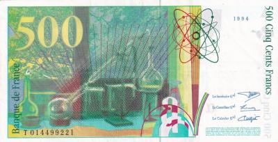 CRBX2674 BILLETE FRANCIA 500 FRANCOS 1994 MBC+ SERIE T