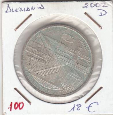 H0100 MONEDA ALEMANIA 10 EUROS 2002D SIN CIRCULAR 