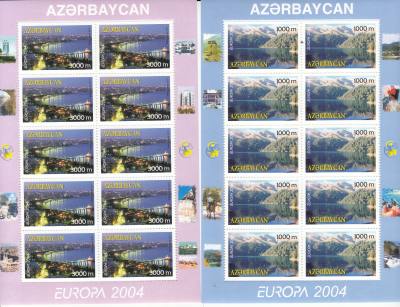 CRSEXT0445 SELLOS AZERBAIDJAN TEMA EUROPA 2004 MINIPLIEGOS