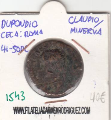 CRE1543 Dupondio Roma Claudio/Minerva