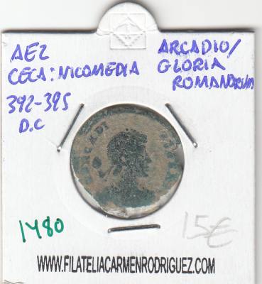 CRE1480 Ae2 Nicomedia Arcadio/Gloria Romanorum 392-395