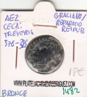 CRE1482 Ae2 Treveris Graciano/Reparatio Reipub 378-393