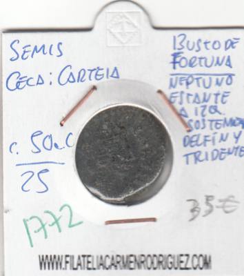 CRE1772 Semis Carteia Fortuna/Neptuno c.50 a.C-25