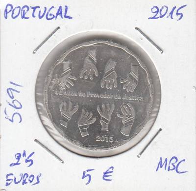 E5691 MONEDA PORTUGAL 2,5 EUROS 2015 MBC