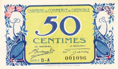 CRBX228 BILLETE FRANCIA 50 CENTIMES 1922 MBC 