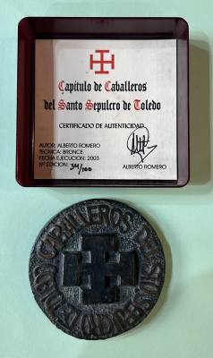 CREXP286 MEDALLA CAPITULO DE CABALLEROS DEL SANTO SEPULCRO DE TOLEDO 2003 196 GRMOS NUEVA 