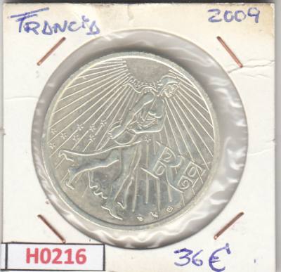 H0216 MONEDA FRANCIA 25 EUROS 2009 SIN CIRCULAR