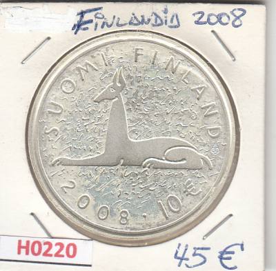 H0220 MONEDA FINLANDIA 10 EUROS 2008 SIN CIRCULAR
