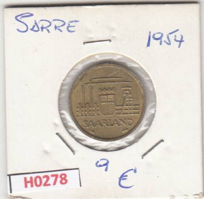 H0278 MONEDA SARRE 10 ZHEN 1954 EBC