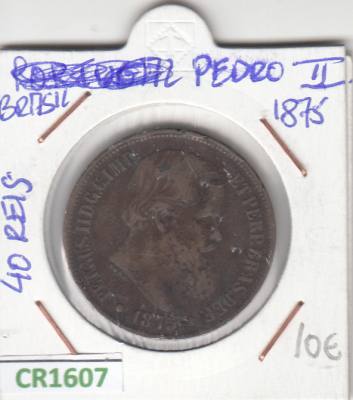 CR1607 MONEDA BRASIL PEDRO II 40 REIS 1875 BC 