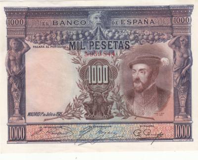 CRBS0875 BILLETE ESPAÑA 1000 PESETAS 1925 EBC+ 