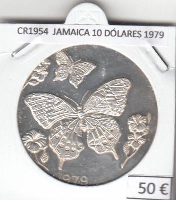 CR1954 MONEDA JAMAICA 10 DÓLARES 1979 PLATA 