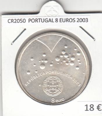 CR2050 MONEDA PORTUGAL 8 EUROS 2003 PLATA 18