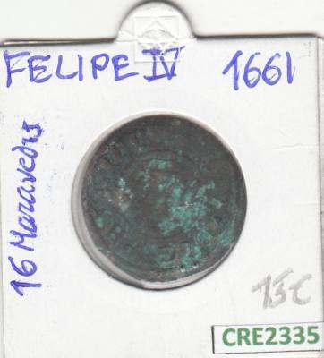 CRE2335 MONEDA ESPAÑA FELIPE IV 16 MARAVEDIS 1661