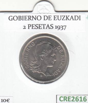 CRE2616 MONEDA ESPAÑA EUZKADI 2 PESETAS 1937