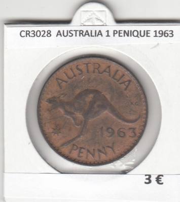 CR3028 MONEDA AUSTRALIA 1 PENIQUE 1963 BC