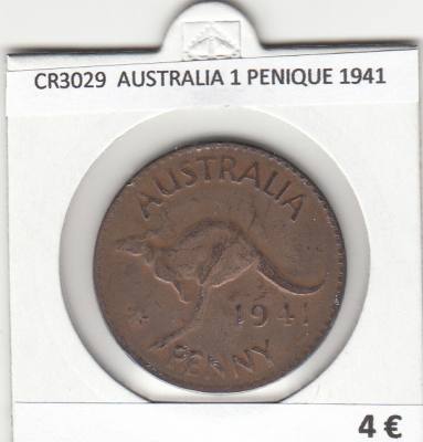 CR3029 MONEDA AUSTRALIA 1 PENIQUE 1941 BC