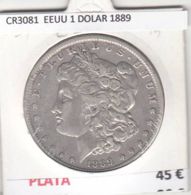 CR3081 MONEDA ESTADOS UNIDOS 1 DOLAR 1889 BC PLATA 