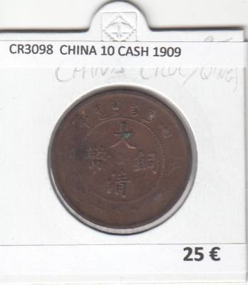CR3098 MONEDA CHINA 10 CASH 1909 