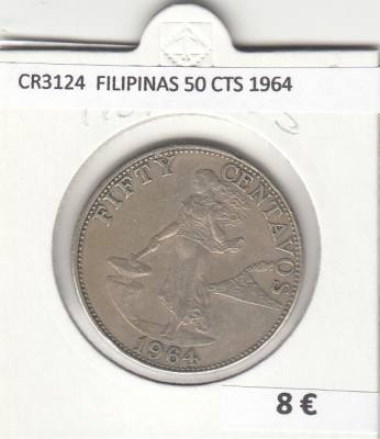 CR3124 MONEDA FILIPINAS 50 CENTIMOS 1964 MBC