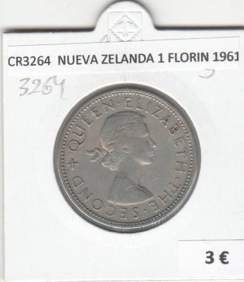 CR3264 MONEDA NUEVA ZELANDA 1 FLORIN 1961 MBC