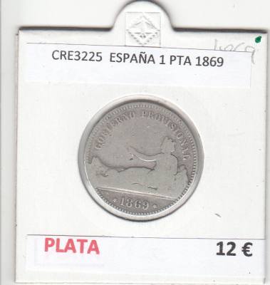 CRE3225 MONEDA ESPAÑA 1 PESETA 1869 PLATA