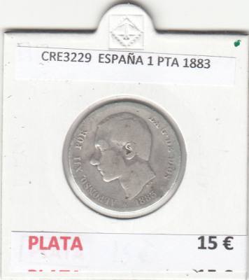 CRE3229 MONEDA ESPAÑA 1 PESETA 1883 PLATA