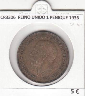 CR3306 MONEDA REINO UNIDO 1 PENIQUE 1936 MBC