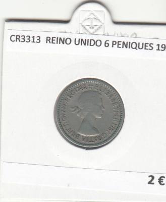 CR3313 MONEDA REINO UNIDO 6 PENIQUES 1953 MBC