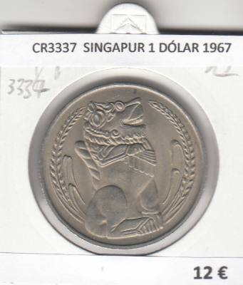 CR3337 MONEDA SINGAPUR 1 DÓLAR 1967 MBC