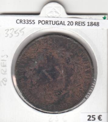 CR3355 MONEDA PORTUGAL 20 REIS 1848 MBC 