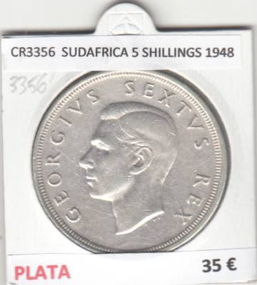 CR3356 MONEDA SUDAFRICA 5 SHILLINGS 1948 MBC PLATA