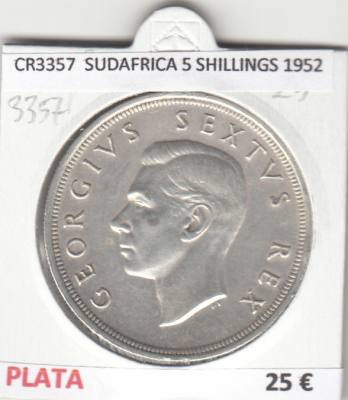 CR3357 MONEDA SUDAFRICA 5 SHILLINGS 1952 MBC PLATA