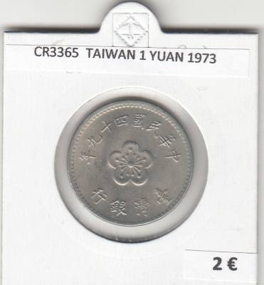 CR3365 MONEDA TAIWAN 1 YUAN 1973 MBC