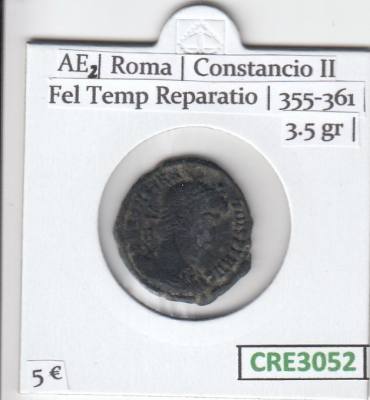 CRE3052 MONEDA ROMANA AE2 ROMA CONSTANCIO II FEL TEMP 355-361