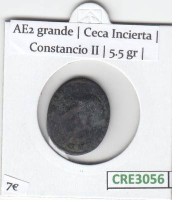 CRE3056 MONEDA ROMANA AE2 GRANDE CECA INCIERTA CONSTANCIO II