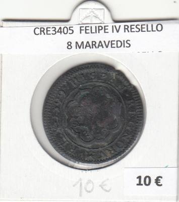 CRE3405 MONEDA ESPAÑA FELIPE IV RESELLO 8 MARAVEDIS