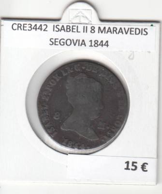 CRE3442 MONEDA ESPAÑA ISABEL II 8 MARAVEDIS SEGOVIA 1844