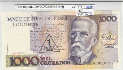 BILLETE BRASIL 1.000 CRUZADOS 1989 P-216b