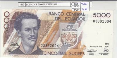 BILLETE ECUADOR 5.000 SUCRES 1999 P-128c.1 N01665
