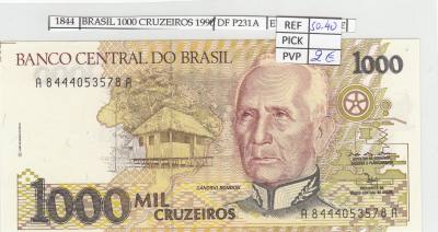 BILLETE BRASIL 1000 CRUZEIROS 1991 P-231c N01844