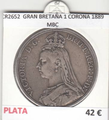 CR2652 MONEDA GRAN BRETAÑA 1 CORONA 1889 MBC