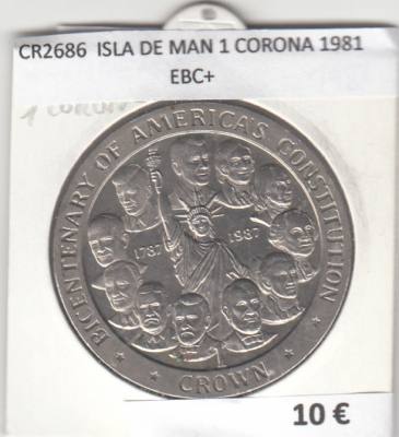 CR2686 MONEDA ISLA DE MAN 1 CORONA 1981 EBC+