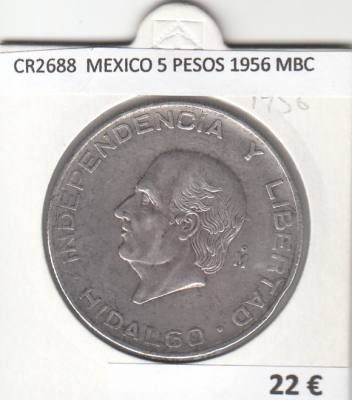CR2688 MONEDA MEXICO 5 PESOS 1956 MBC