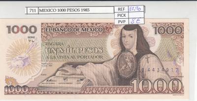 BILLETE MEXICO 1.000 PESOS 1985 P-85a.7 N01084