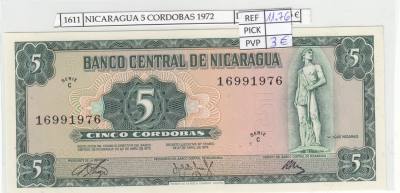 BILLETE NICARAGUA 5 CORDOBAS 1972 P-122a 