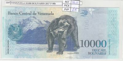 BILLETE VENEZUELA 10.000 BOLIVARES 2017 P-98b