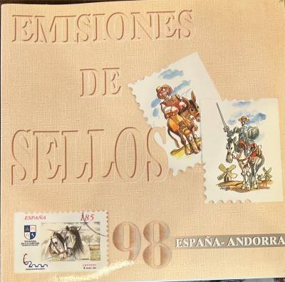 L052 ALBUM DE SELLOS ESPAÑA Y ANDORRA 1998 (INCLUYE LOS SELLOS)