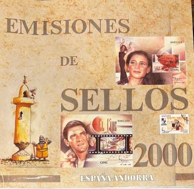 L054 ALBUM DE SELLOS ESPAÑA Y ANDORRA 2000 (INCLUYE LOS SELLOS)