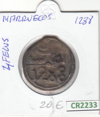 CR2233 MONEDA MARRUECOS 4 FELUS 1288 BC